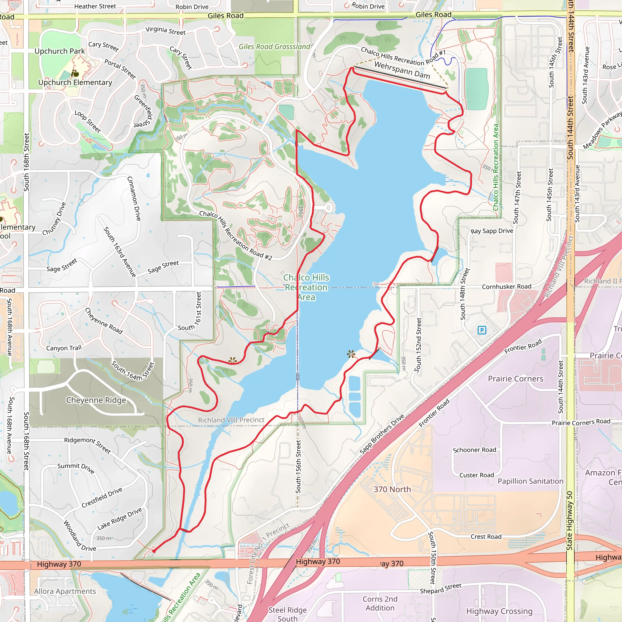 Wehrspann Lake Loop mobile static map