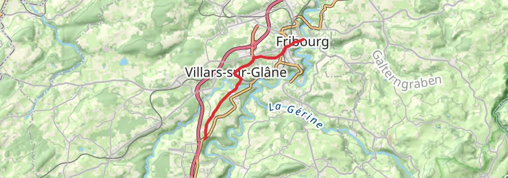 Camino Basel-Geneva via Bern stage 9 Map