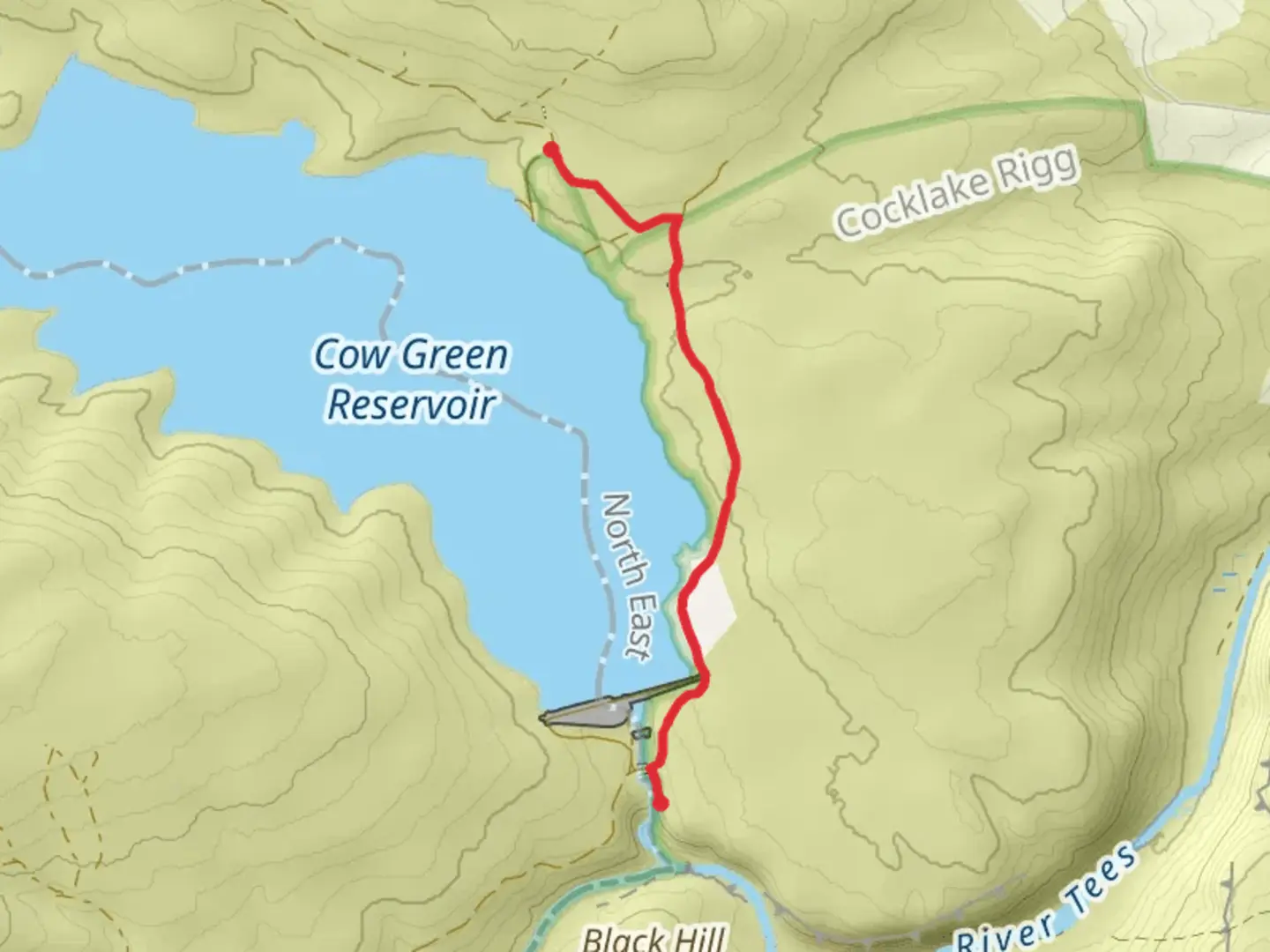 An image depicting the trail Cauldron Snout and its surrounding area.
