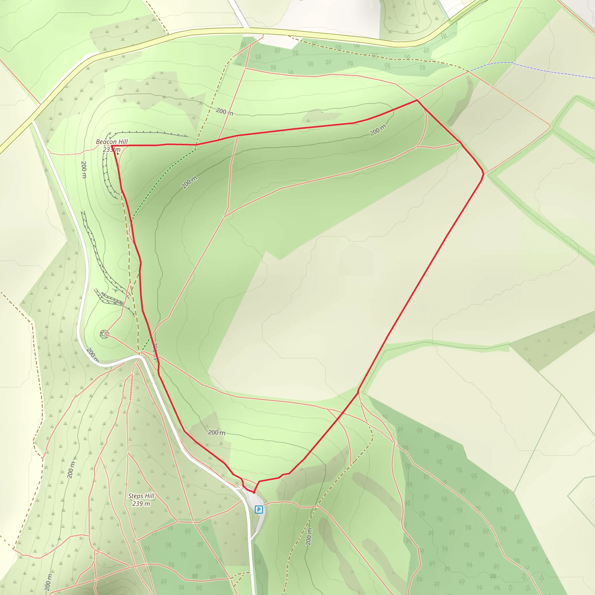 Ivinghoe Beacon Walk mobile static map