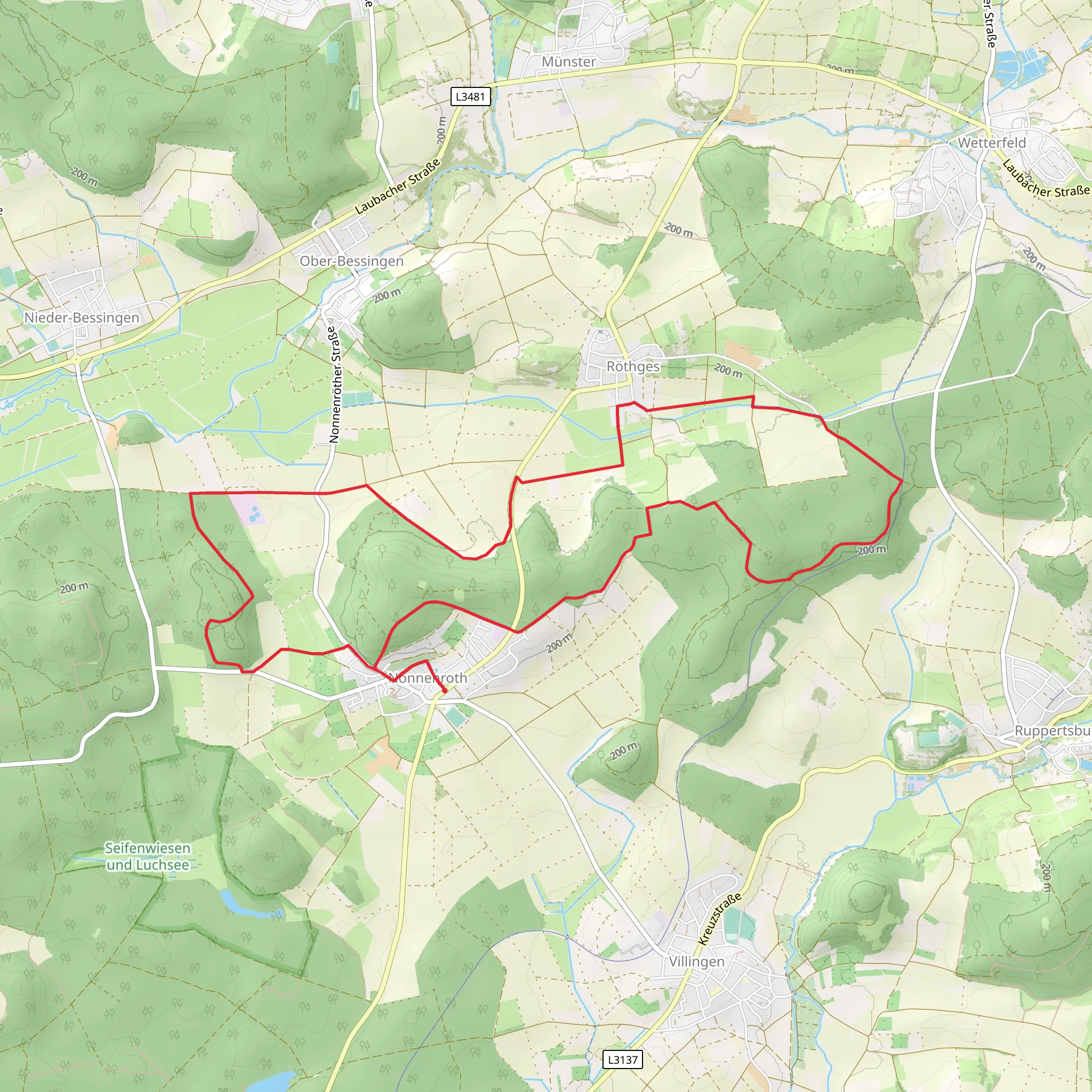 Nonnenroth and Eichkoppel Loop mobile static map