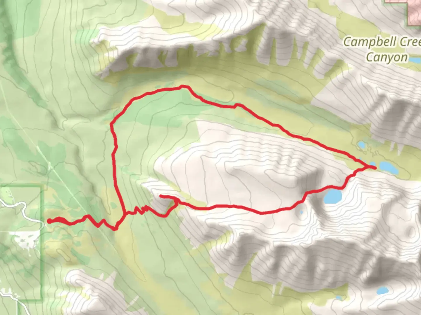An image depicting the trail Little O'Malley Peak, Williwaw Lake and Middle Fork Expressway Loop Trail and its surrounding area.