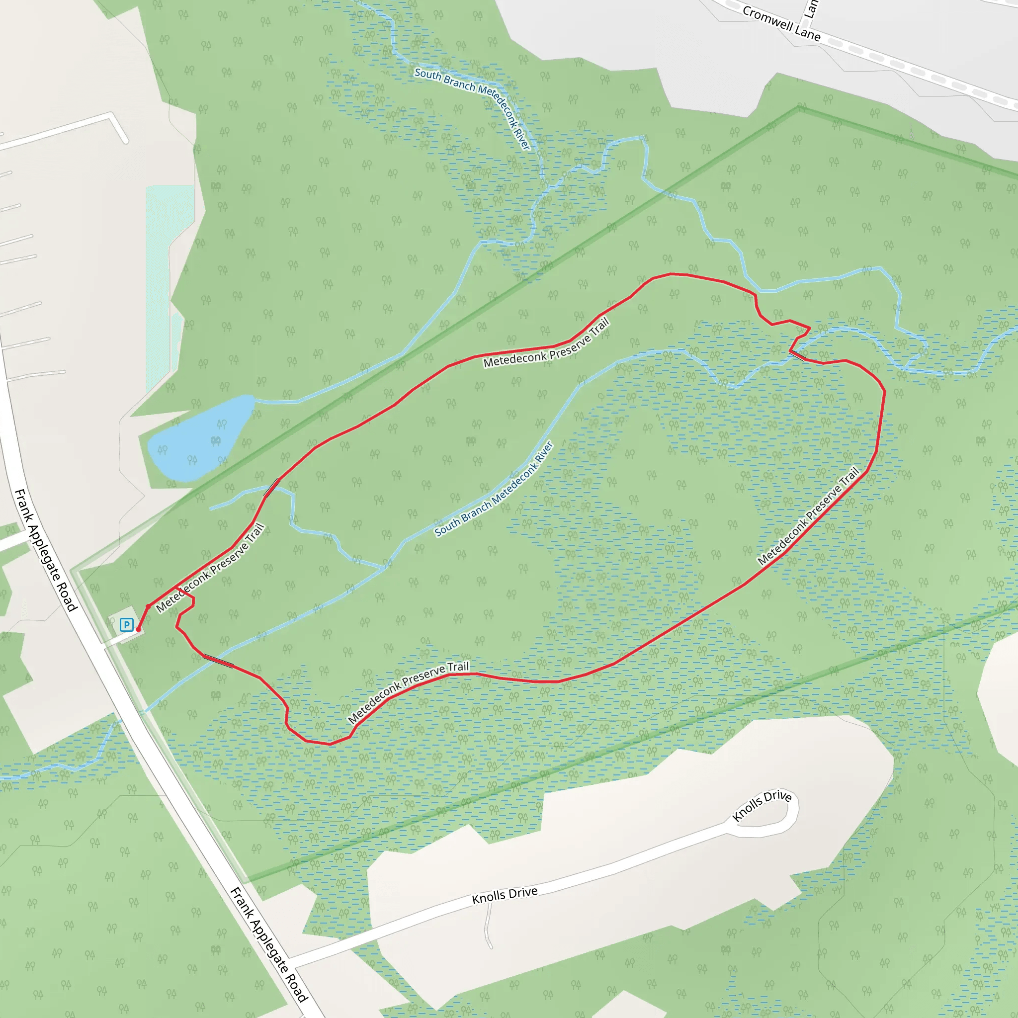 Metedeconk Preserve Loop Trail mobile static map