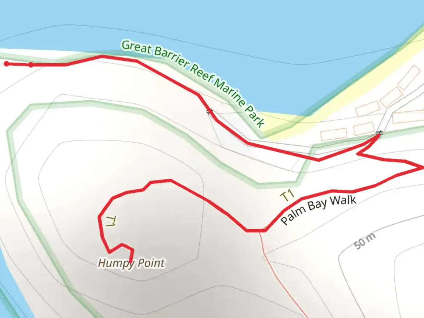 An image depicting the trail Humpy Point Track and its surrounding area.
