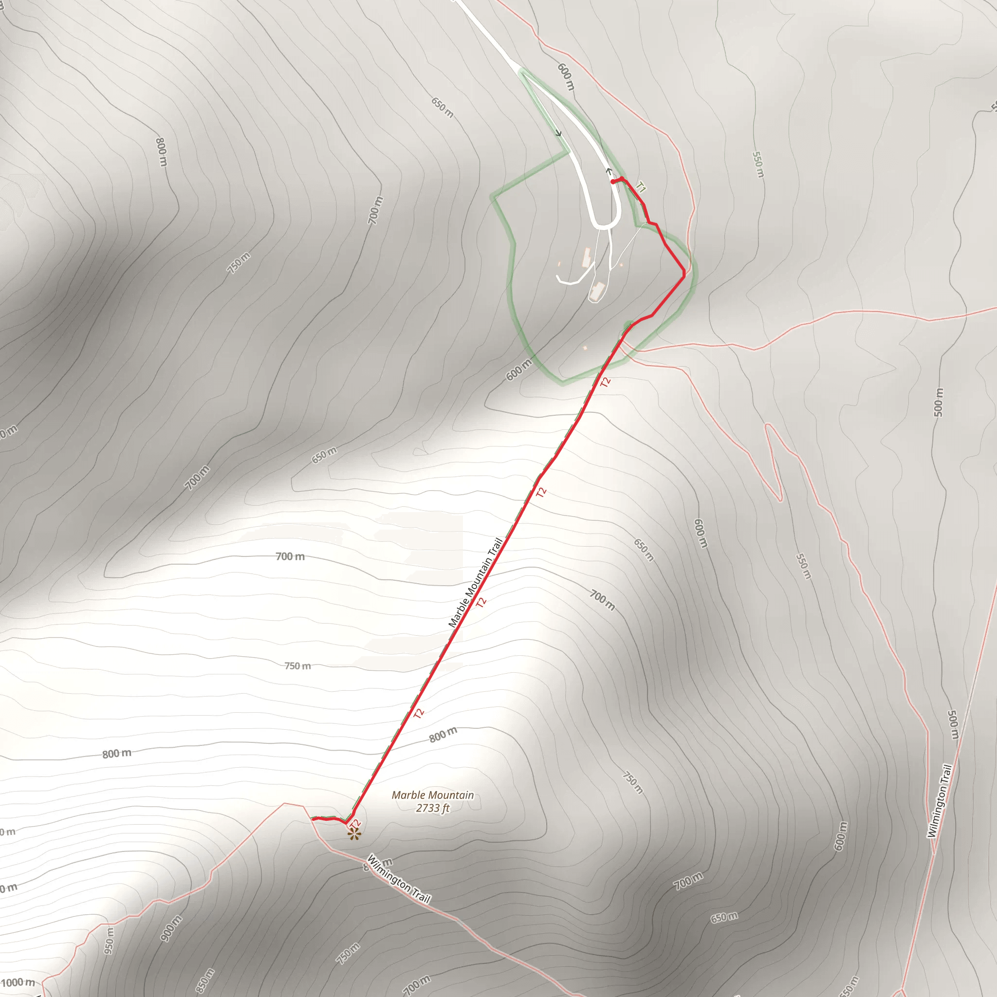 Marble Mountain Trail mobile static map