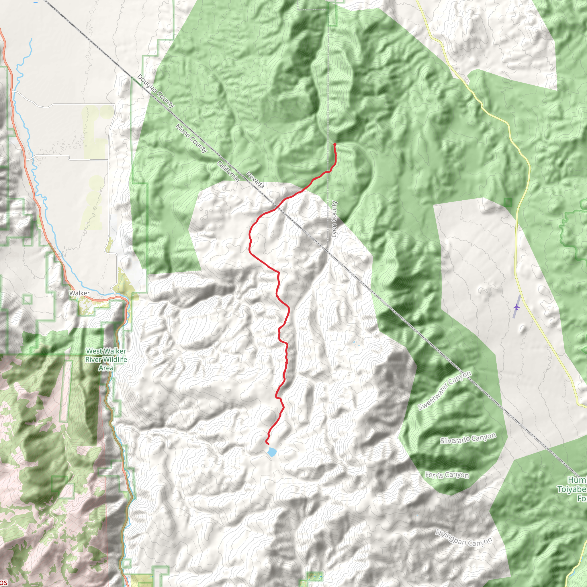 Lobdell Lake - Jackass Flat mobile static map