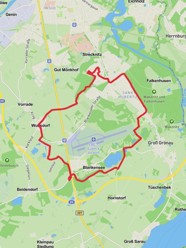 Lubeck Airport Circular Route
