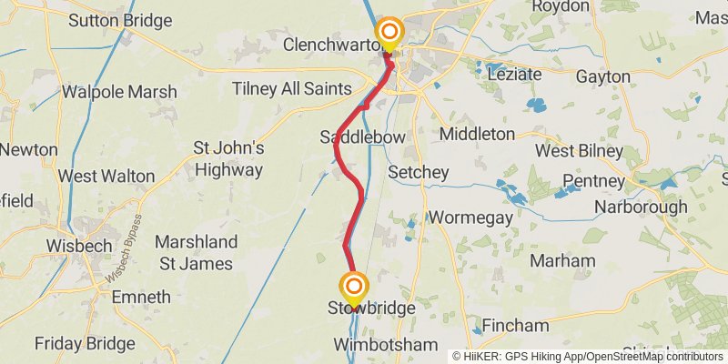 Iceni Way stage 5 Map