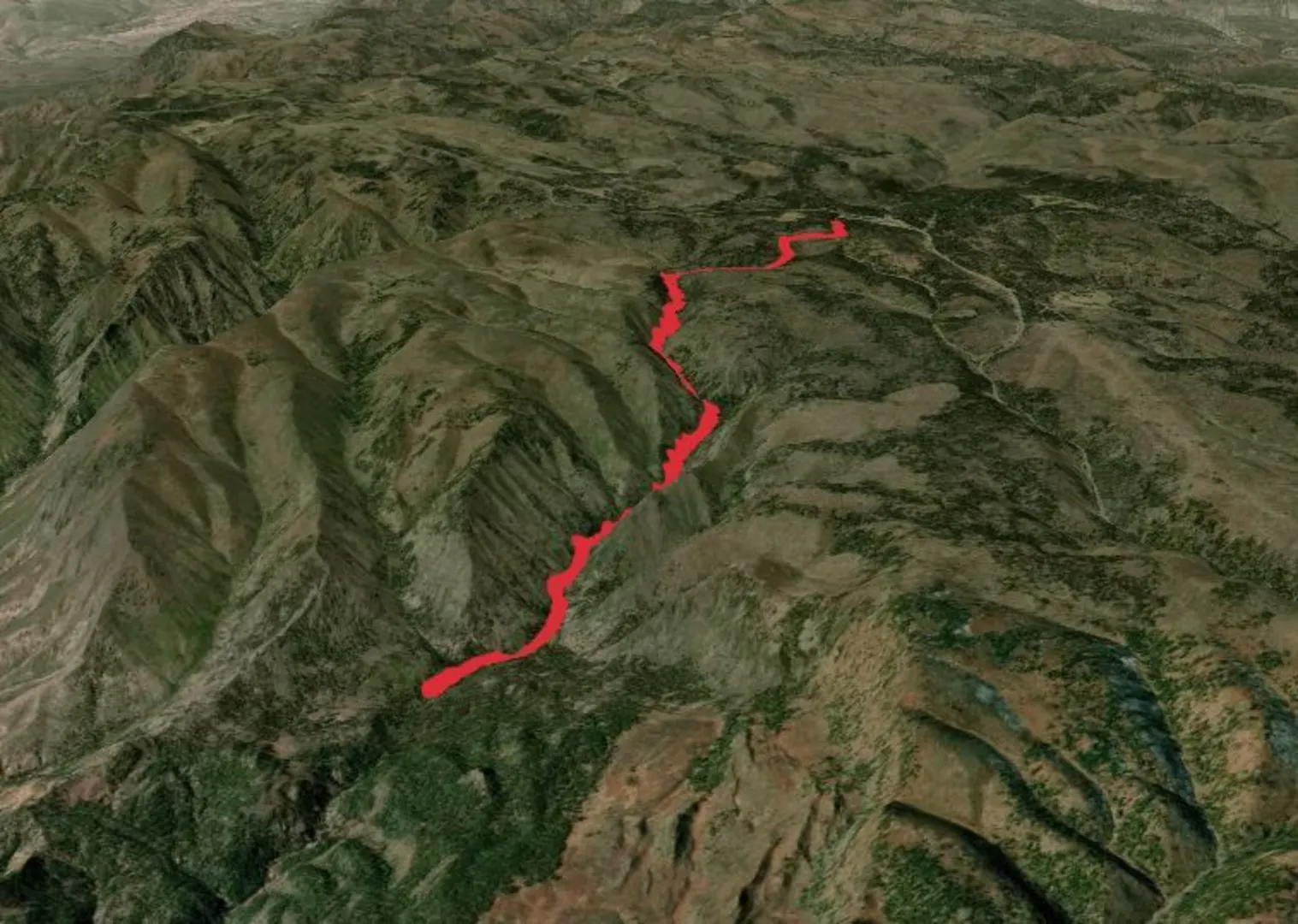 An image depicting the trail Upper Grant Trail via Steeple Trail and its surrounding area.