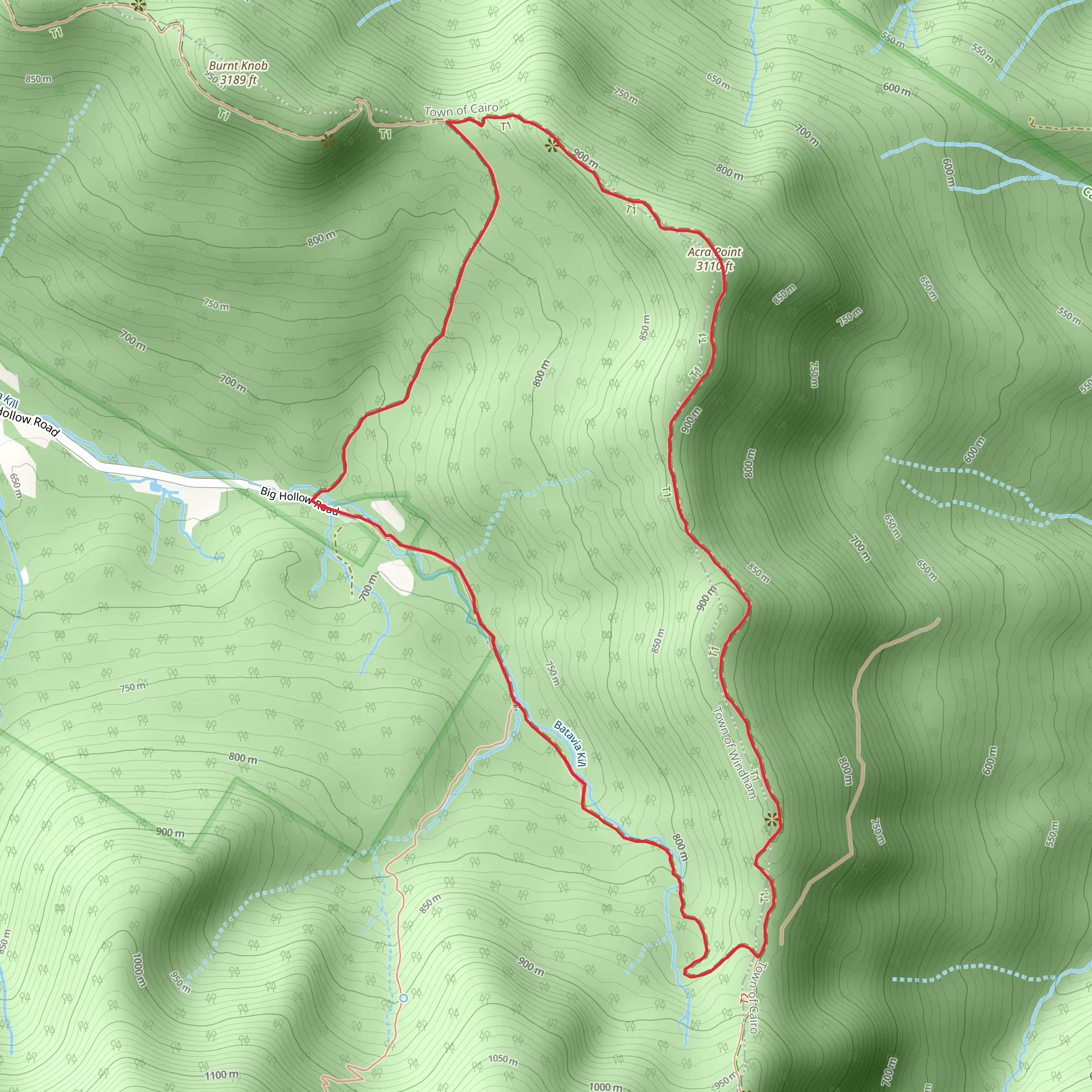 Acra Point Loop via Escarpment Trail mobile static map