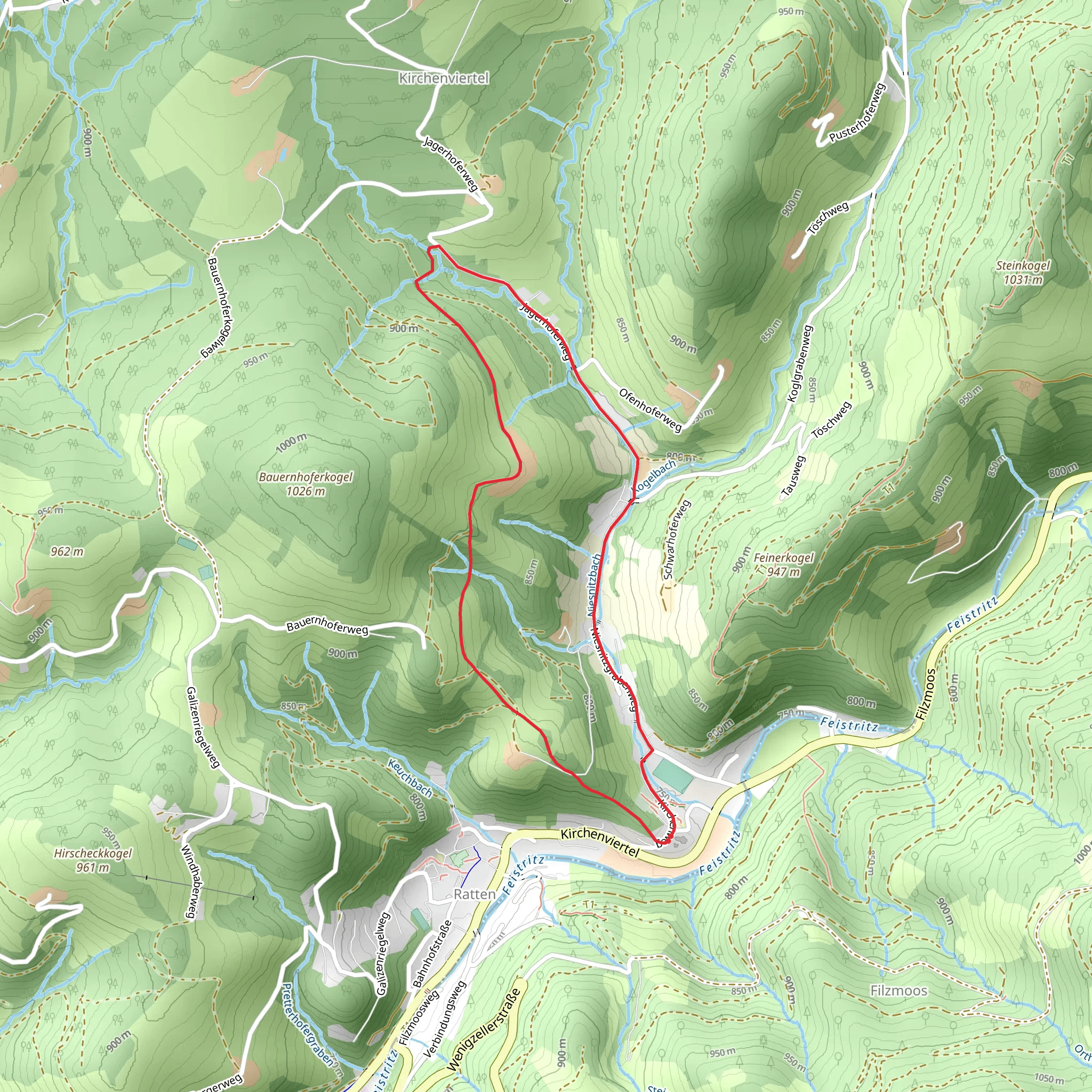 Ratten - Spiritual Loop Trail mobile static map