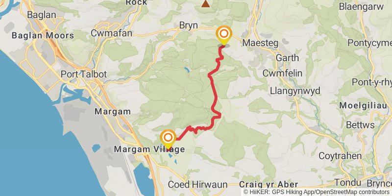 St Illtyd's Walk stage 7 Map
