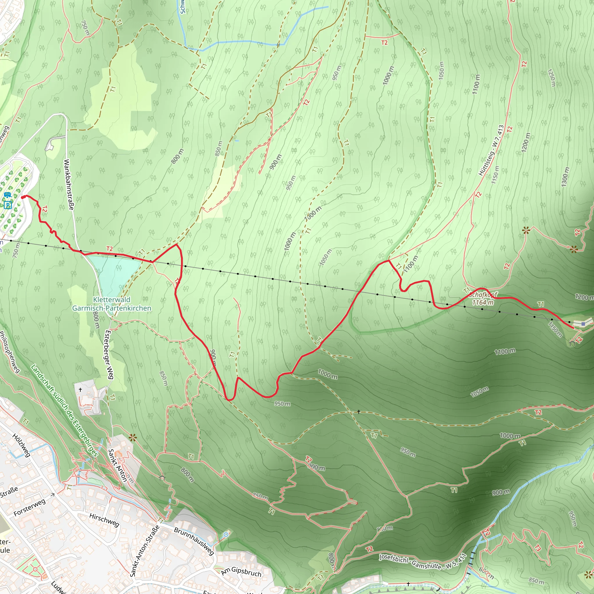 Schafkopf and Wankbahn Mittelstation mobile static map