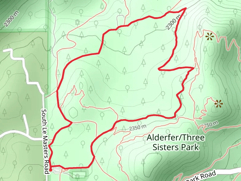 Silver Fox - Bearberry Loop Trail mobile static map