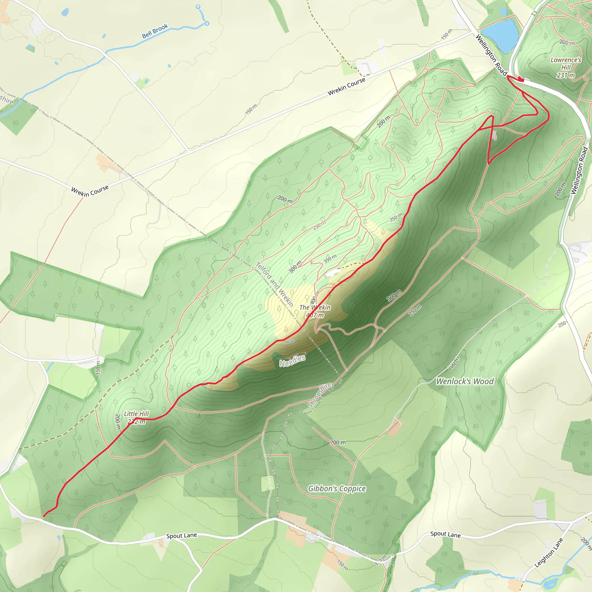 Wrekin Hill Fort Walk mobile static map