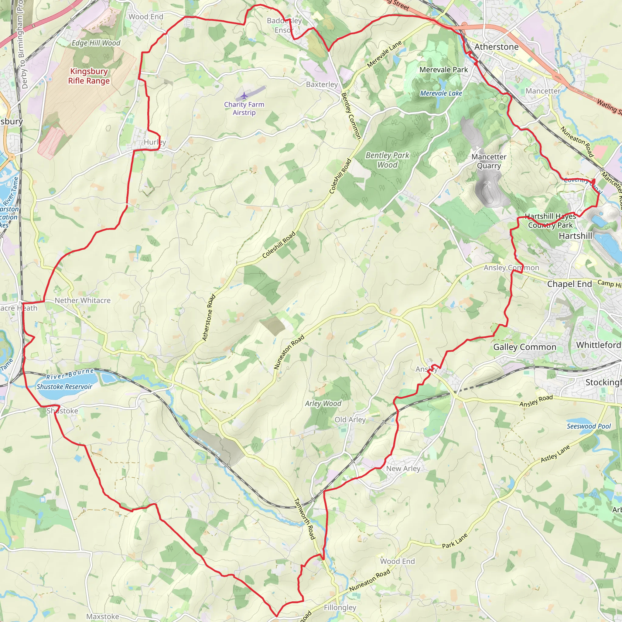 North Arden Heritage Trail mobile static map