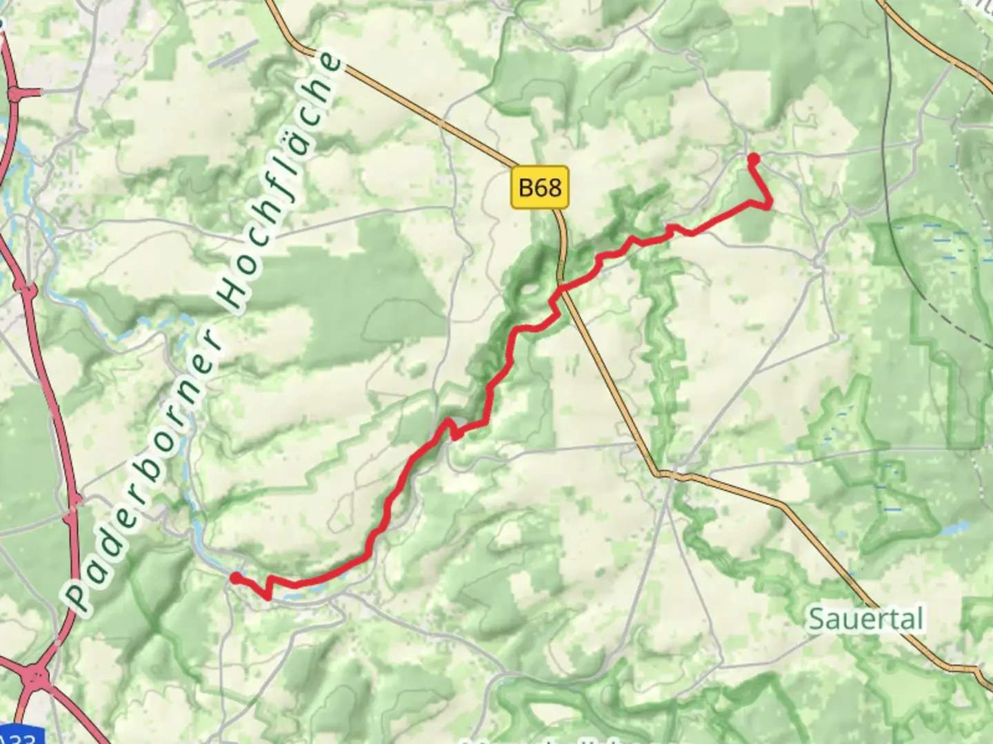 An image depicting the trail Henglarn to Herbram Walk and its surrounding area.