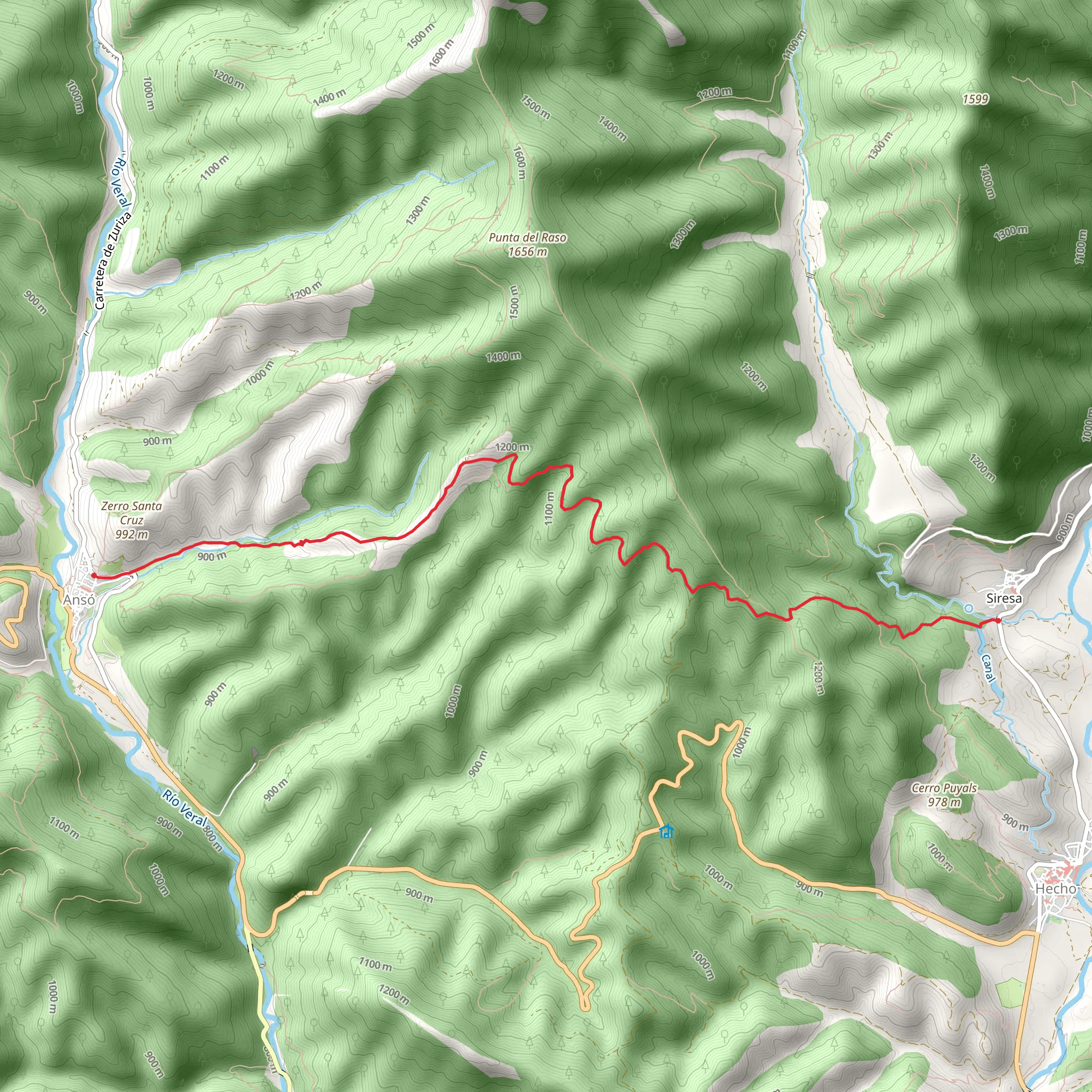 Siresa - Ansó PR HU 18 mobile static map