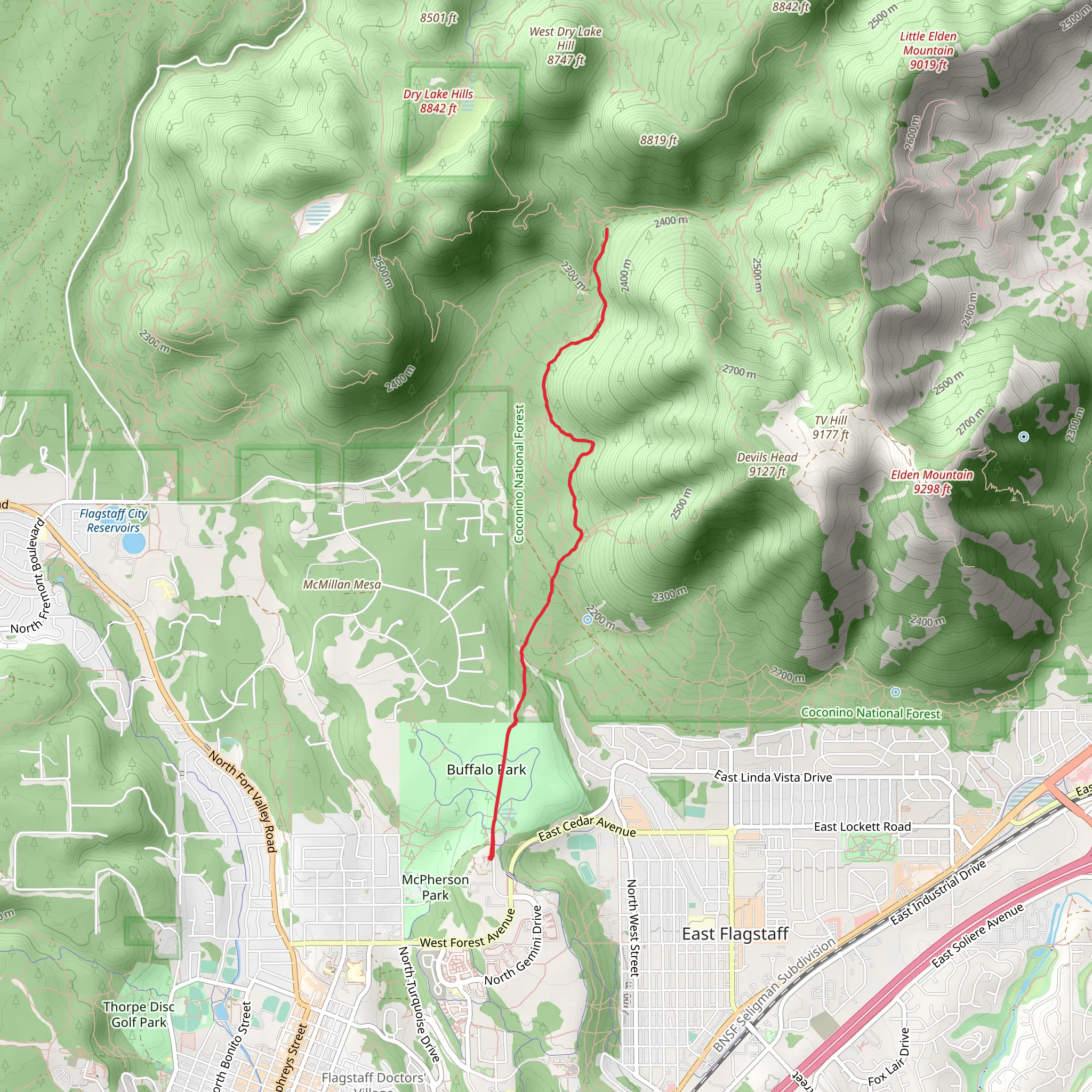 Old Duck Pond - Upper Oldham Trail mobile static map