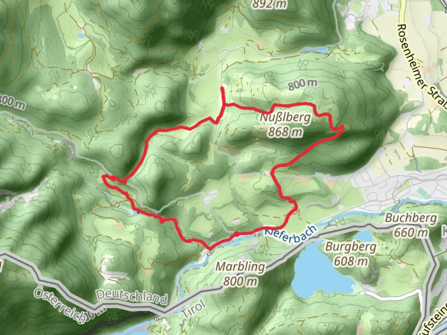 An image depicting the trail Gießenbach via Wanderweg and its surrounding area.