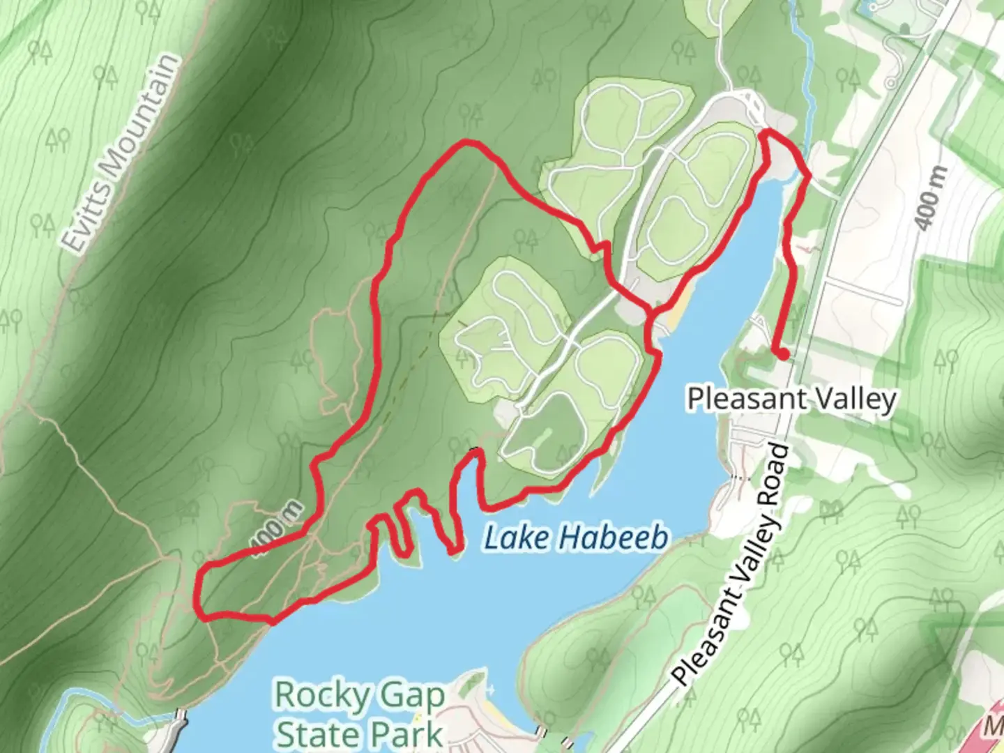 An image depicting the trail Rocky and Lakeside Loop Trail and its surrounding area.