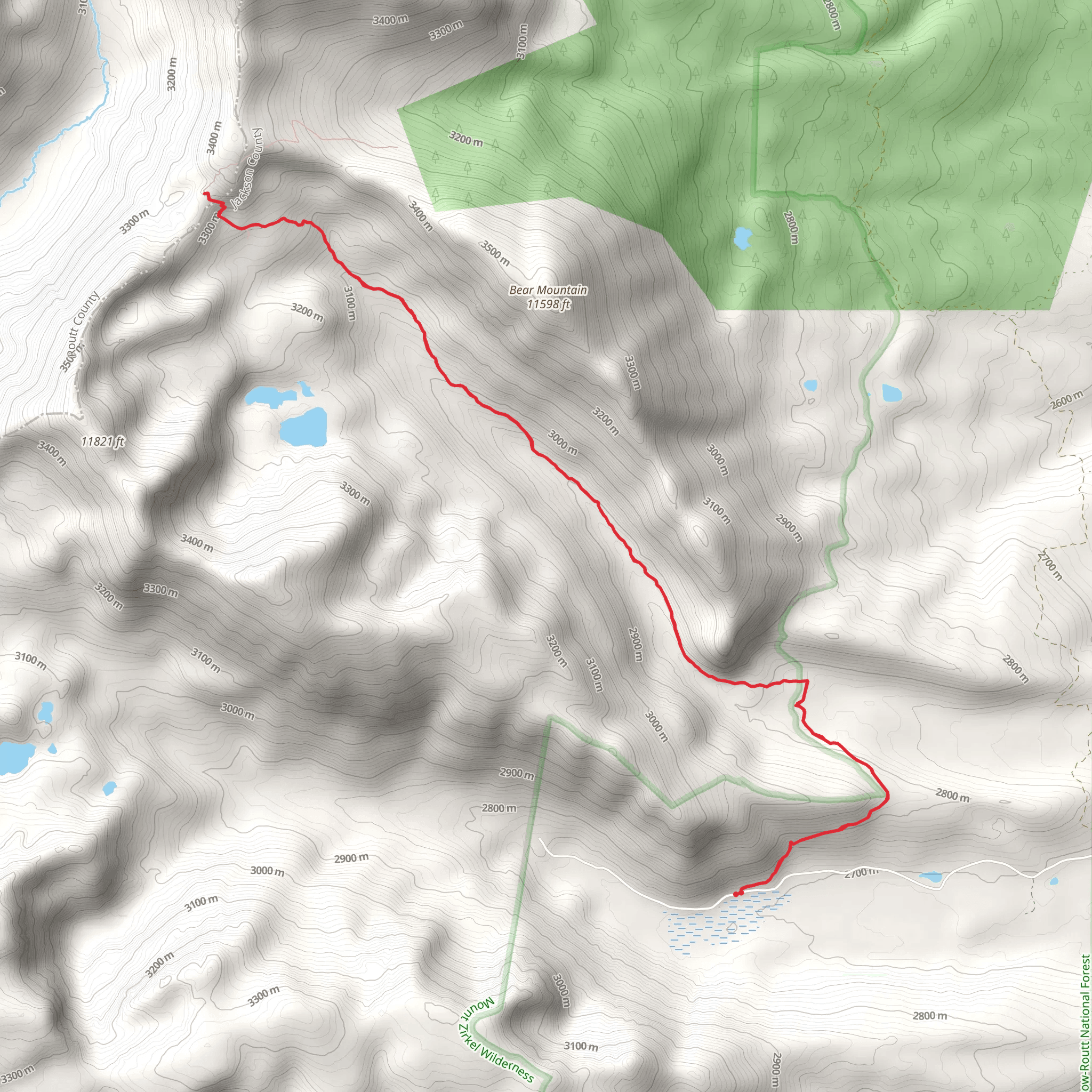 Grizzly Helena Trail and Bear Creek Trail mobile static map