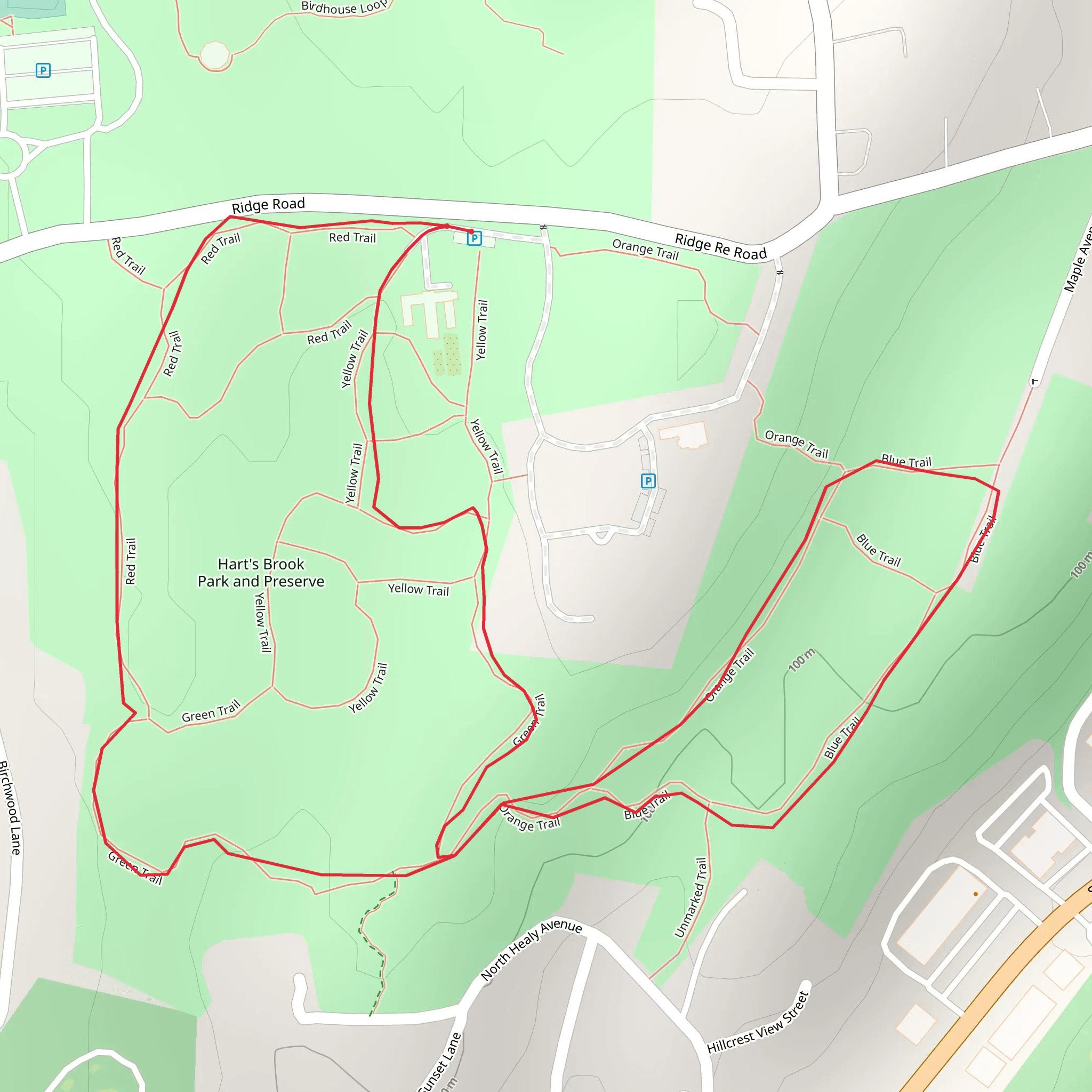 Ridge Road South Loop Trail mobile static map