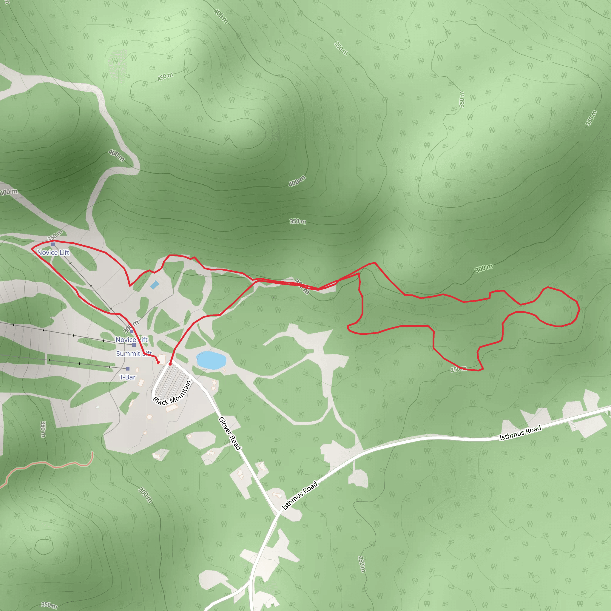 Glover Road and Novice Double Loop mobile static map