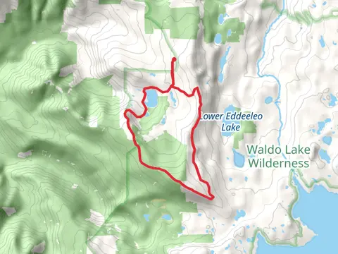 Waldo Mountain, Gander Lake and Swan Lake viaWinchester Ridge Trail