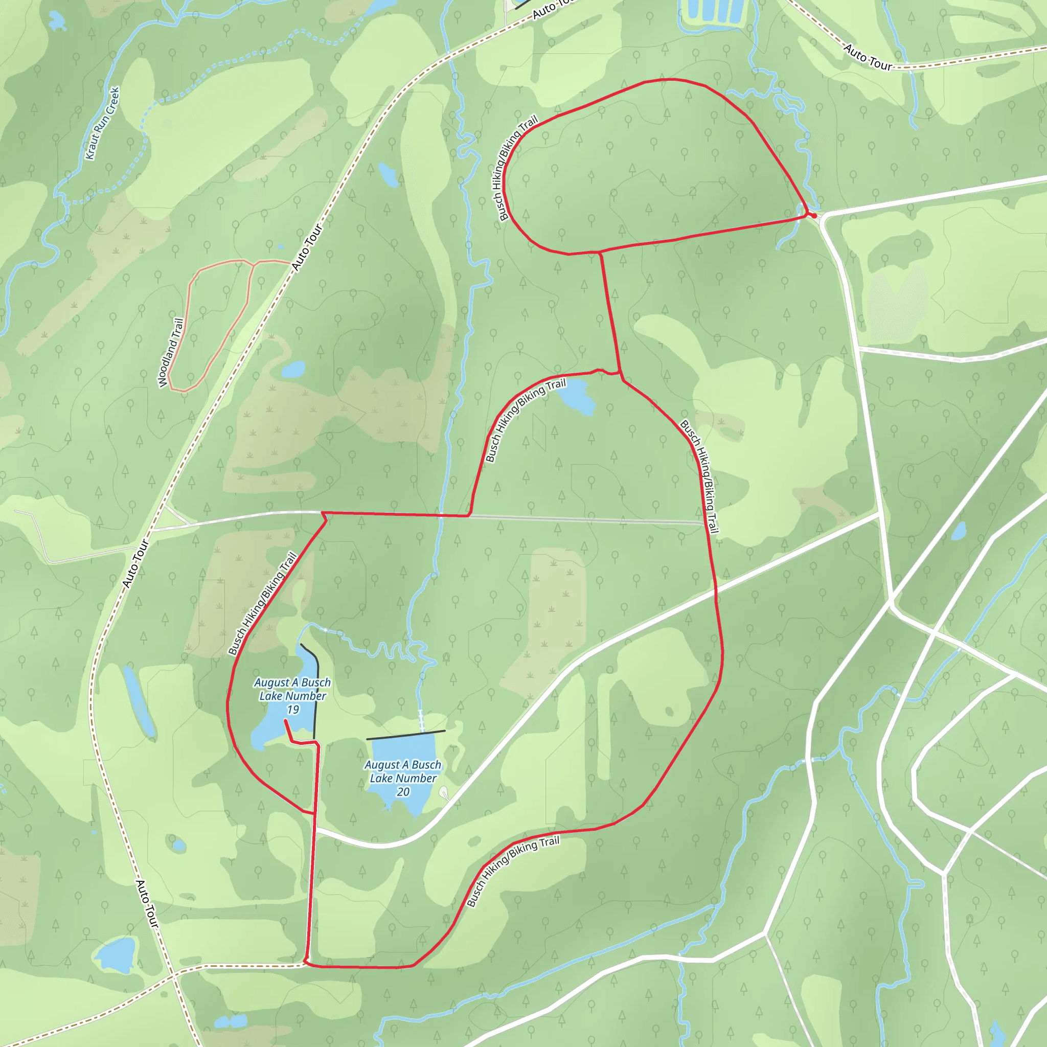 Busch Hiking Loop Trail mobile static map