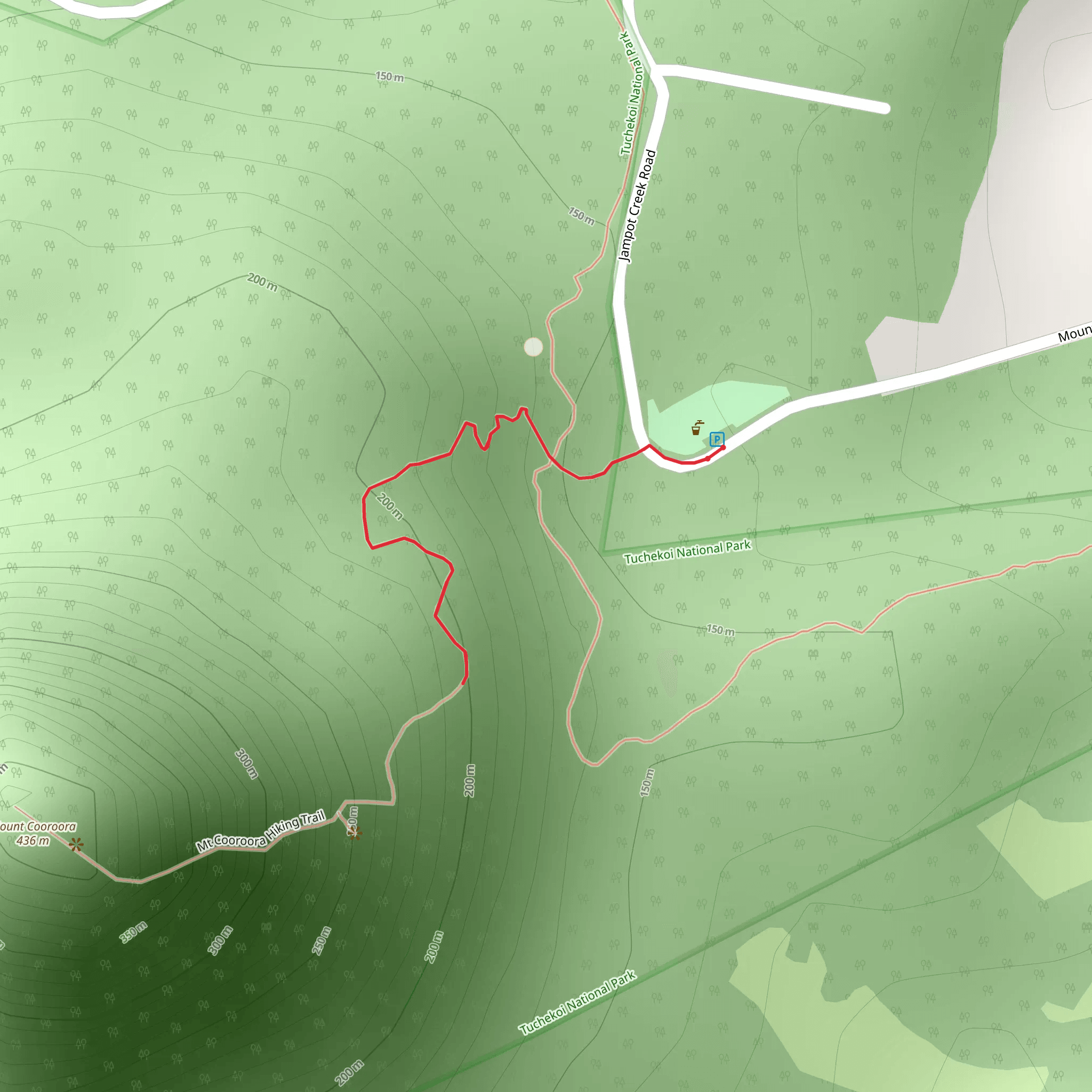 Mount Cooroora Lookout Track mobile static map