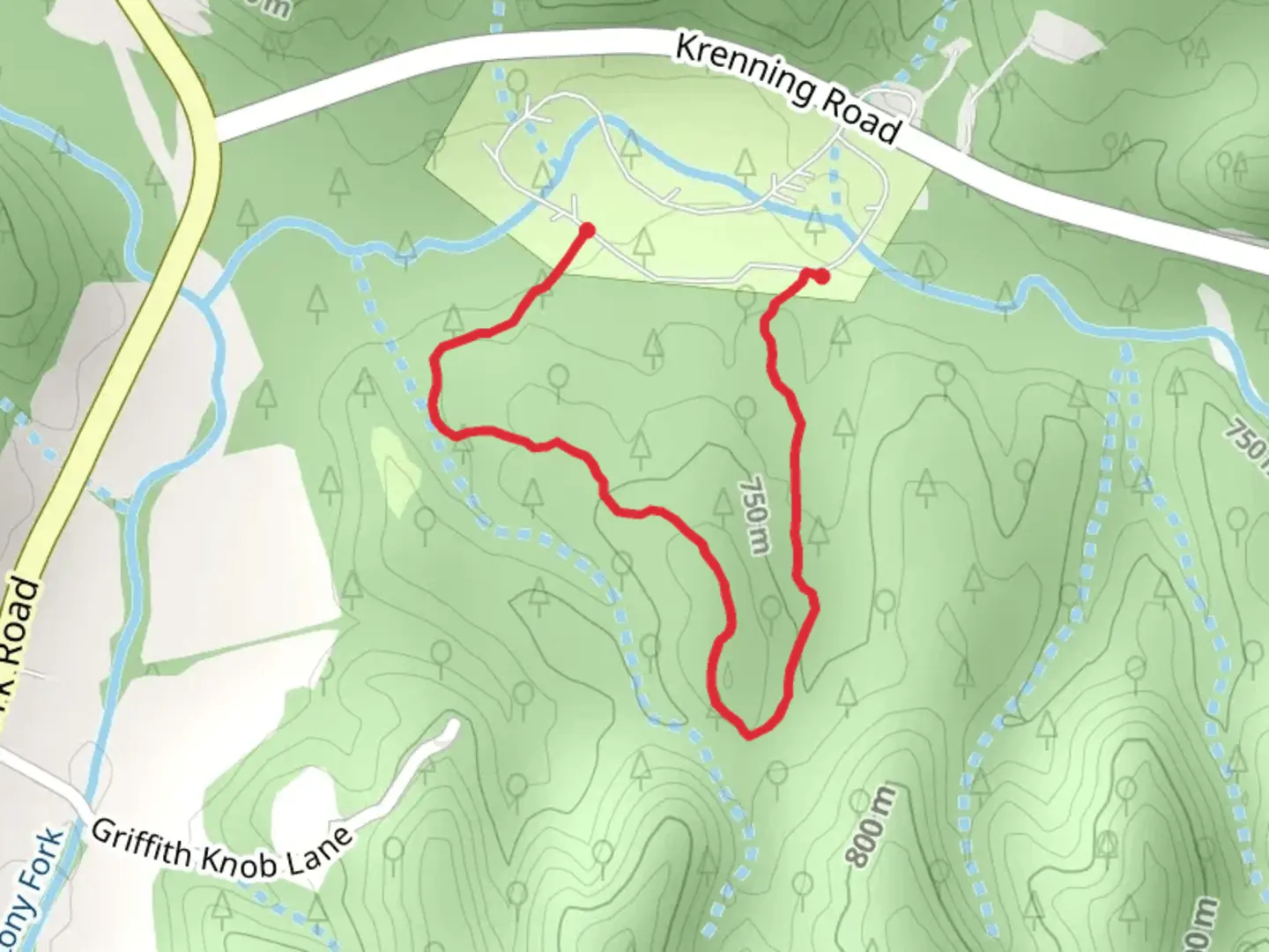 An image depicting the trail Stony Fork Trail and its surrounding area.