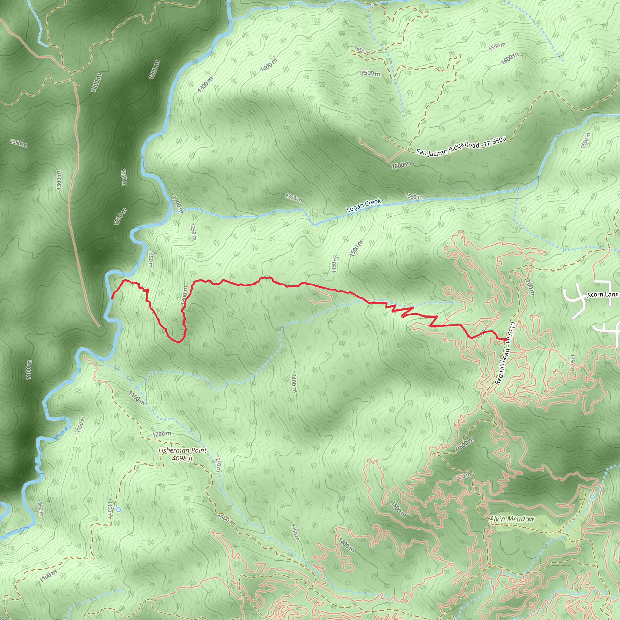 Webster Trail mobile static map