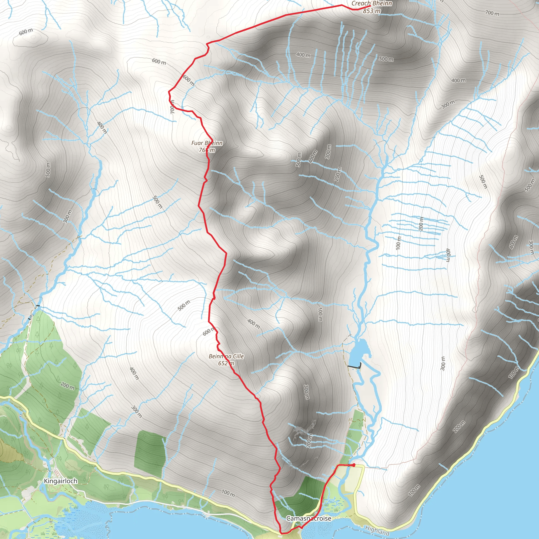 Creach Bheinn mobile static map