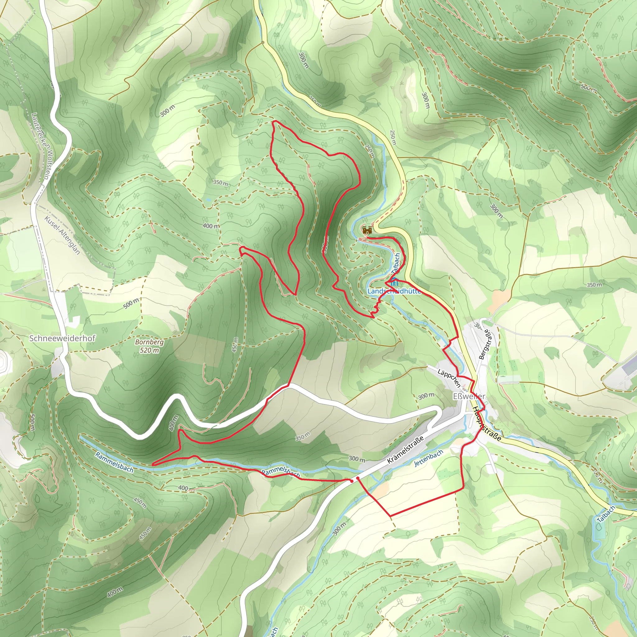 Eßweiler Loop via Ruine Sprengelburg mobile static map