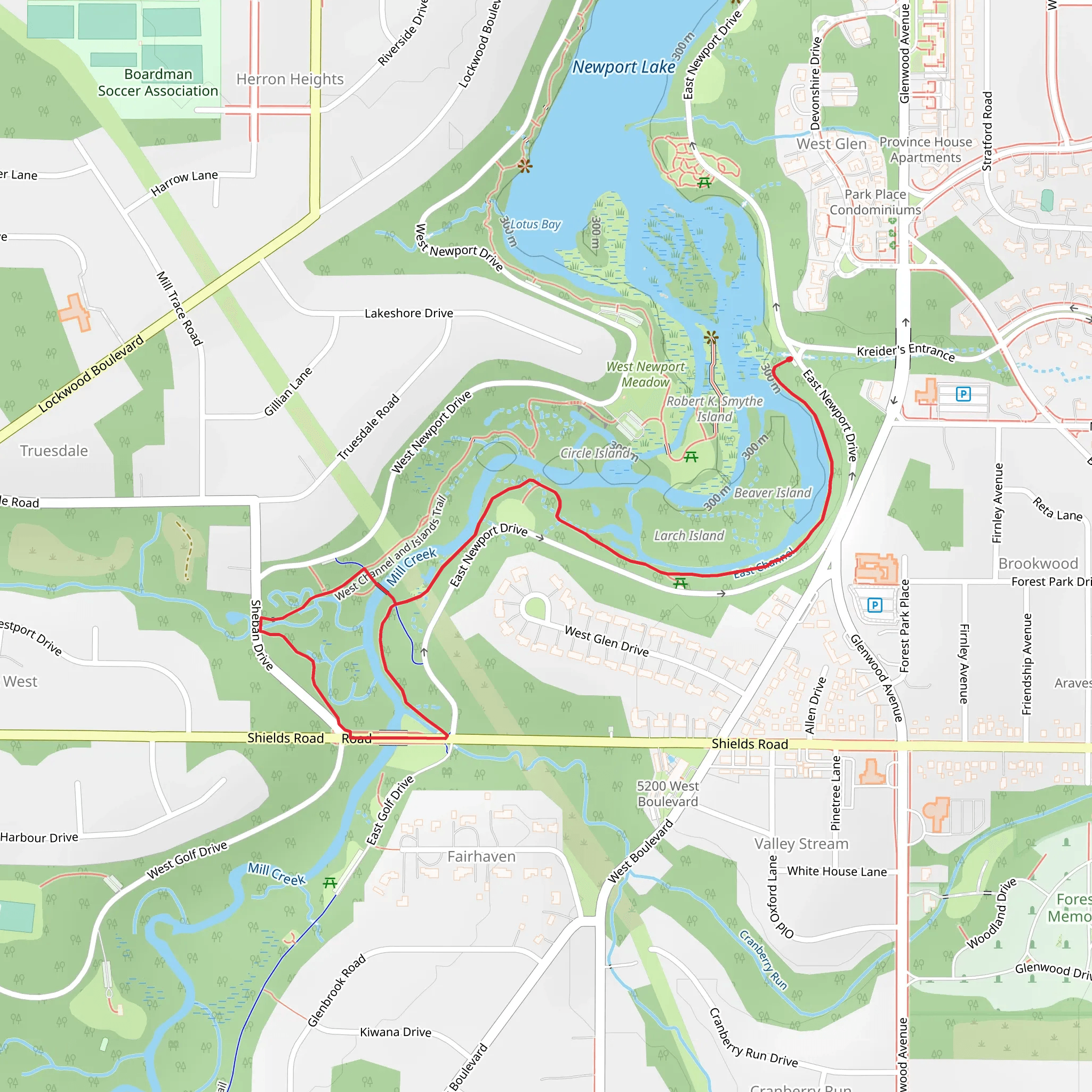 East and West Channel and Islands Loop Trail mobile static map