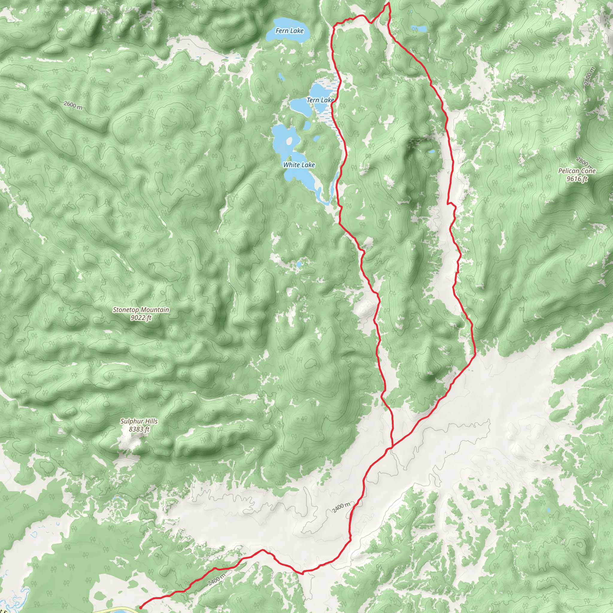Pelican Valley and Astringent Creek Loop Trail mobile static map