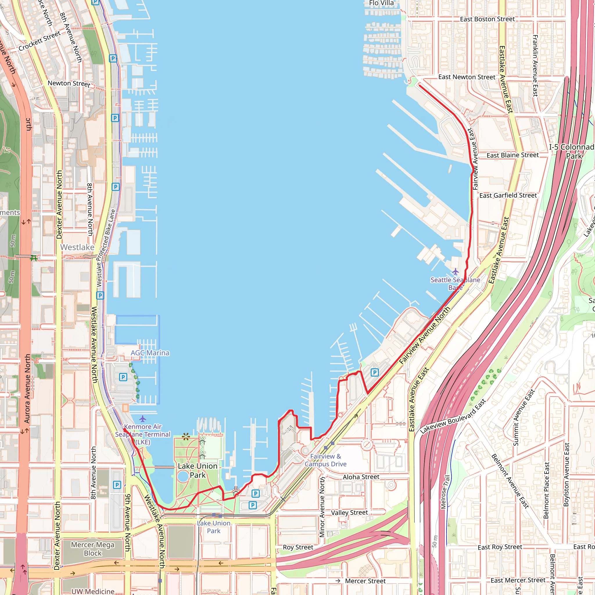 Fairview Walkway mobile static map
