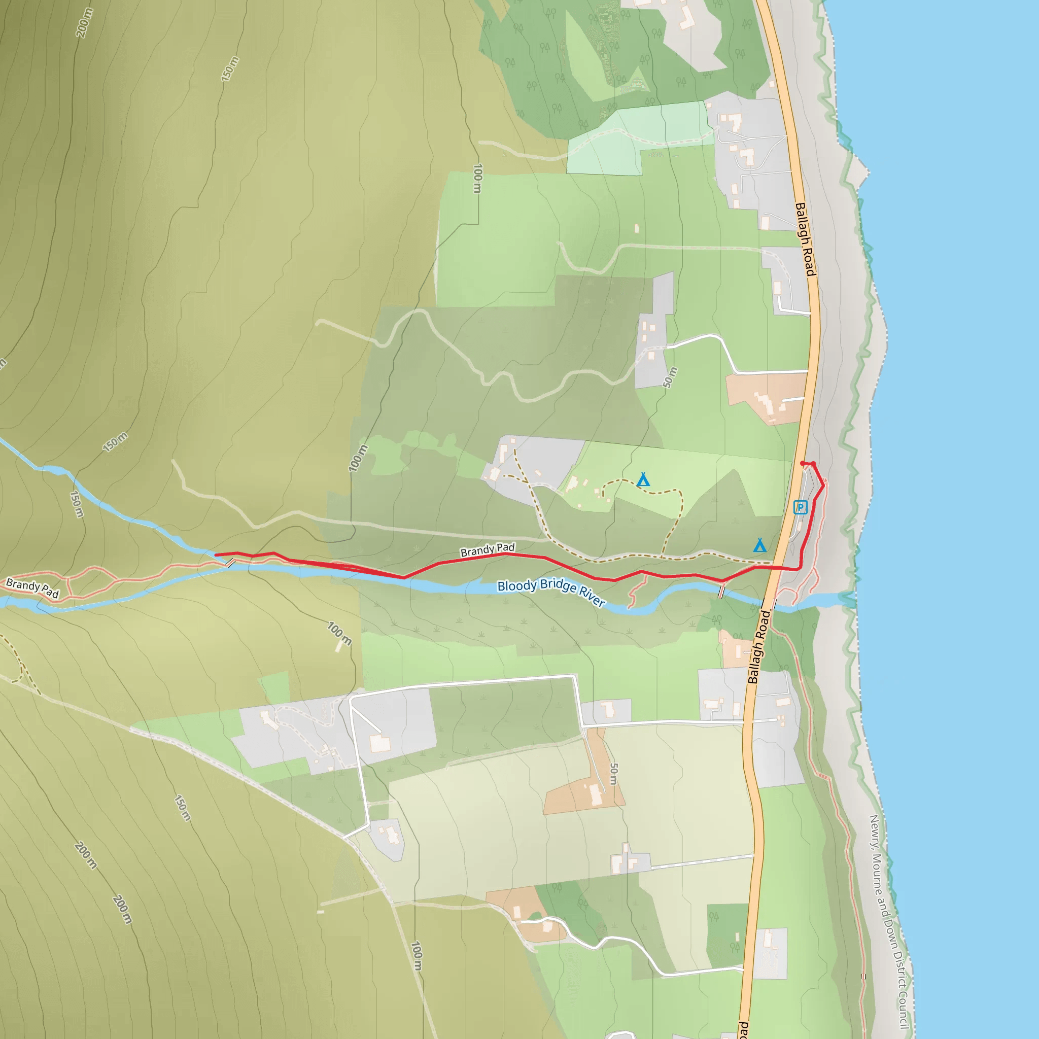 Bloody Bridge River Walk mobile static map