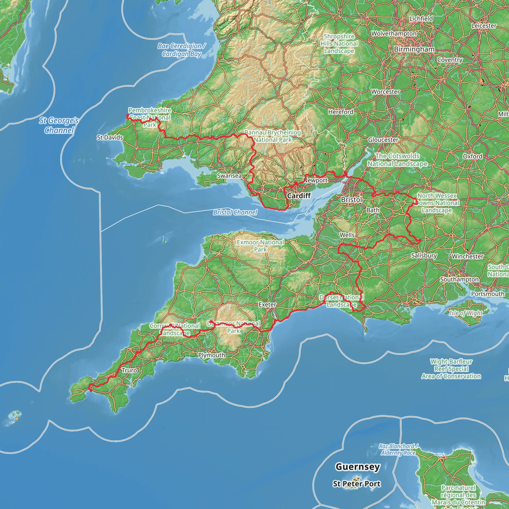 Celtic Way mobile static map