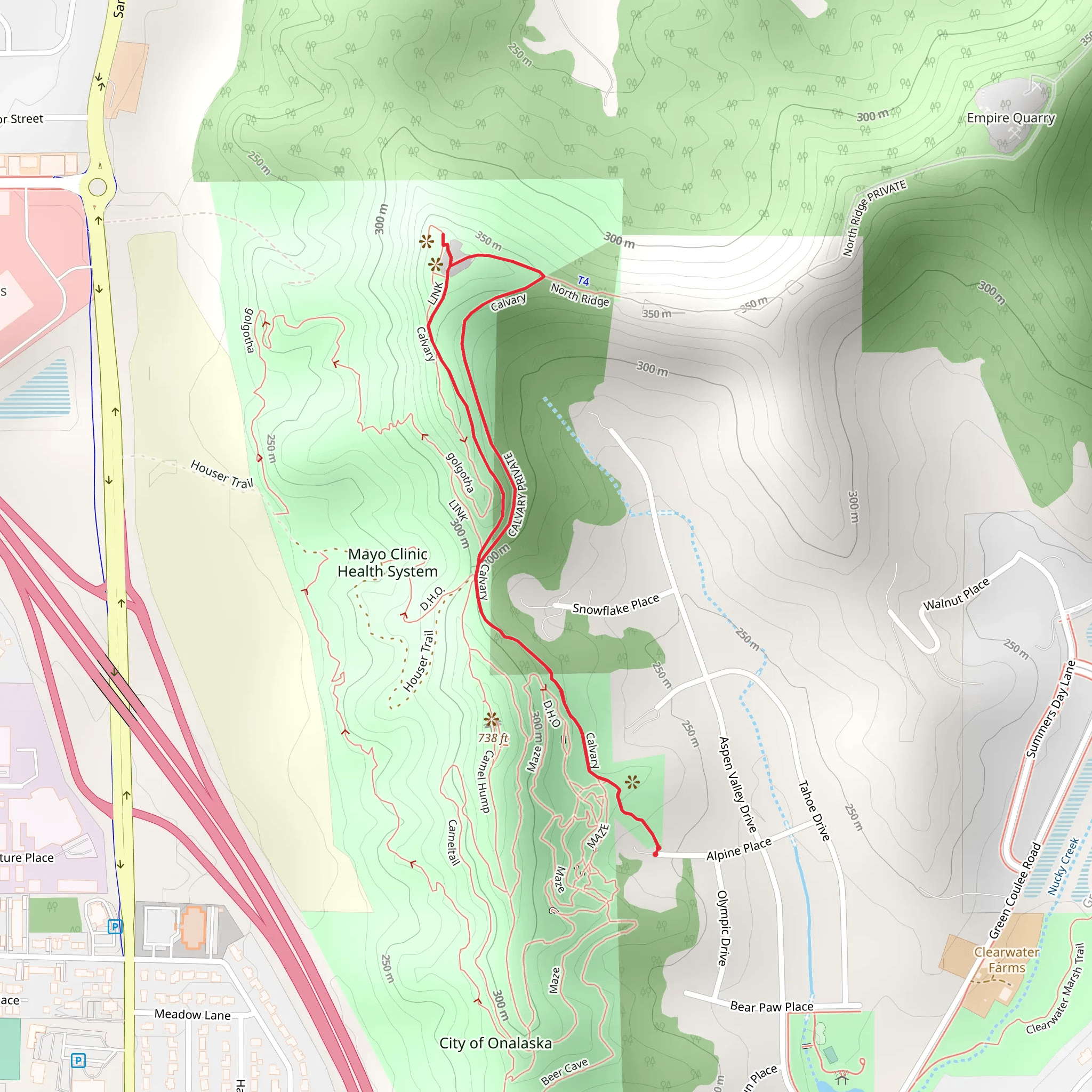Private Prop and Calvary Loop mobile static map