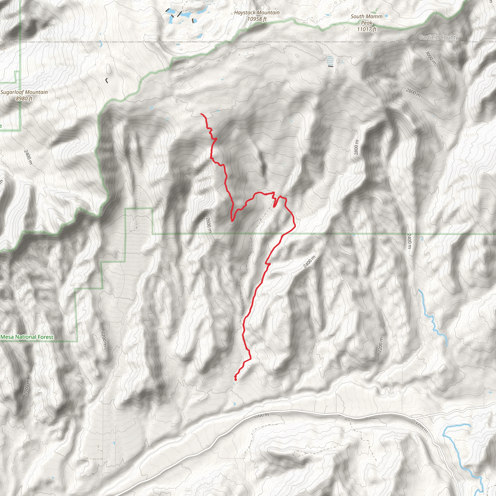 Smalley Mountain Trail mobile static map