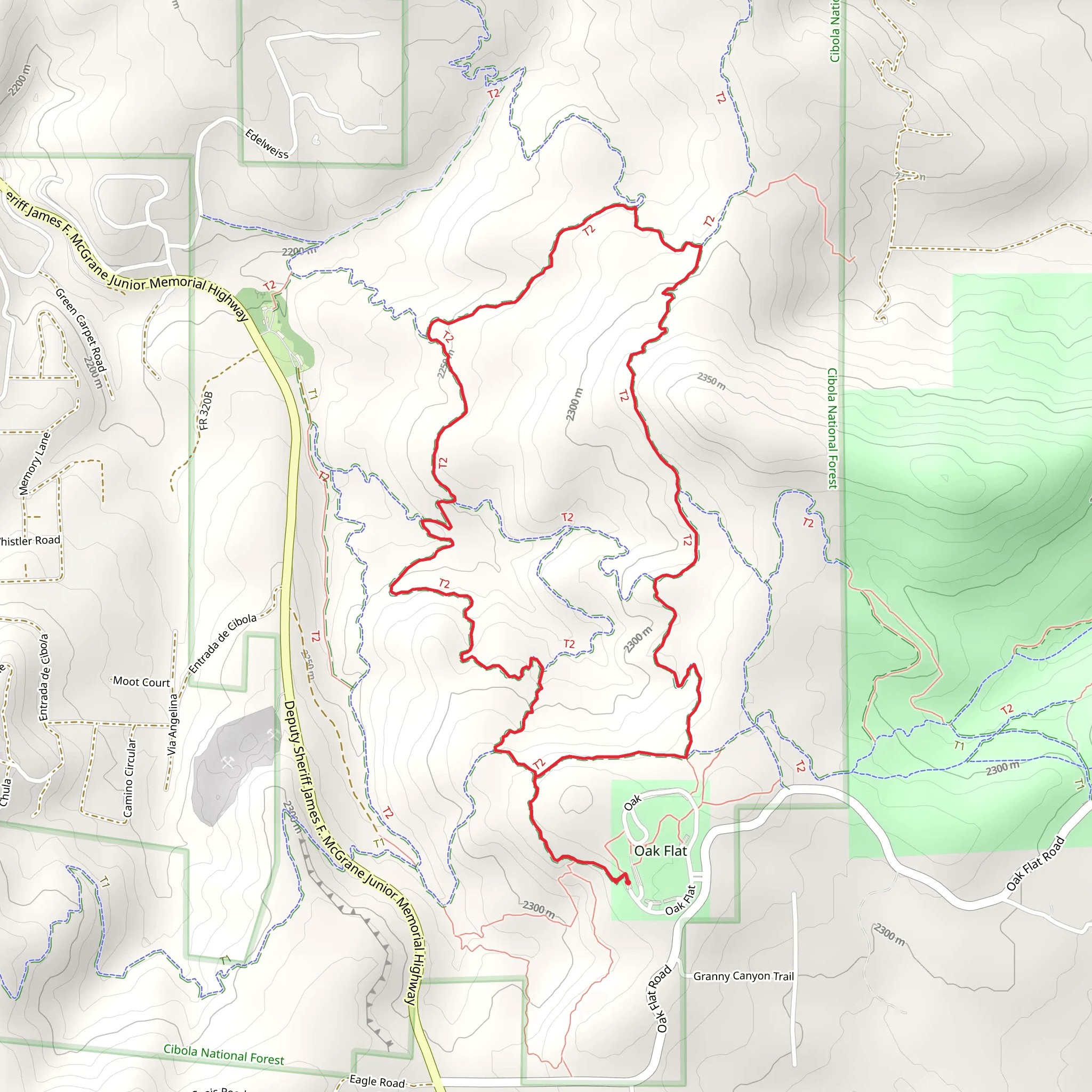 Gamble Oak Loop mobile static map