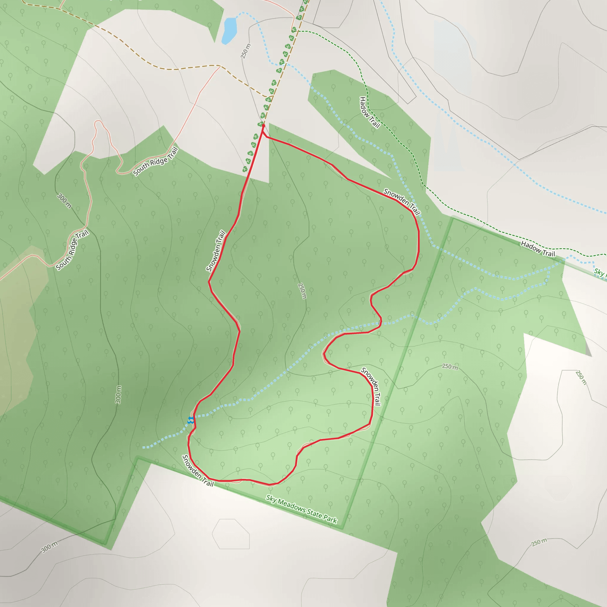 Snowden Loop Trail mobile static map
