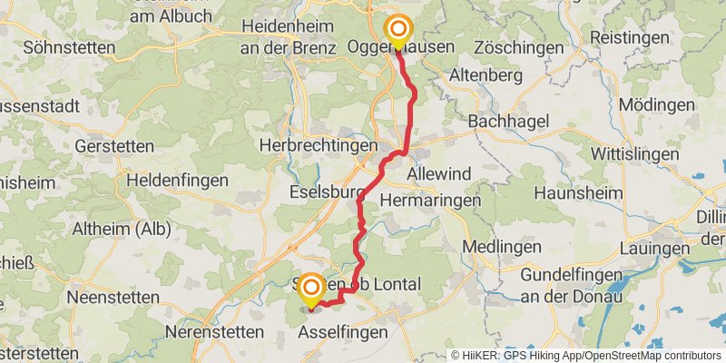 Schwäbische Alb Südrand - Weg HW 2 stage 4 Map