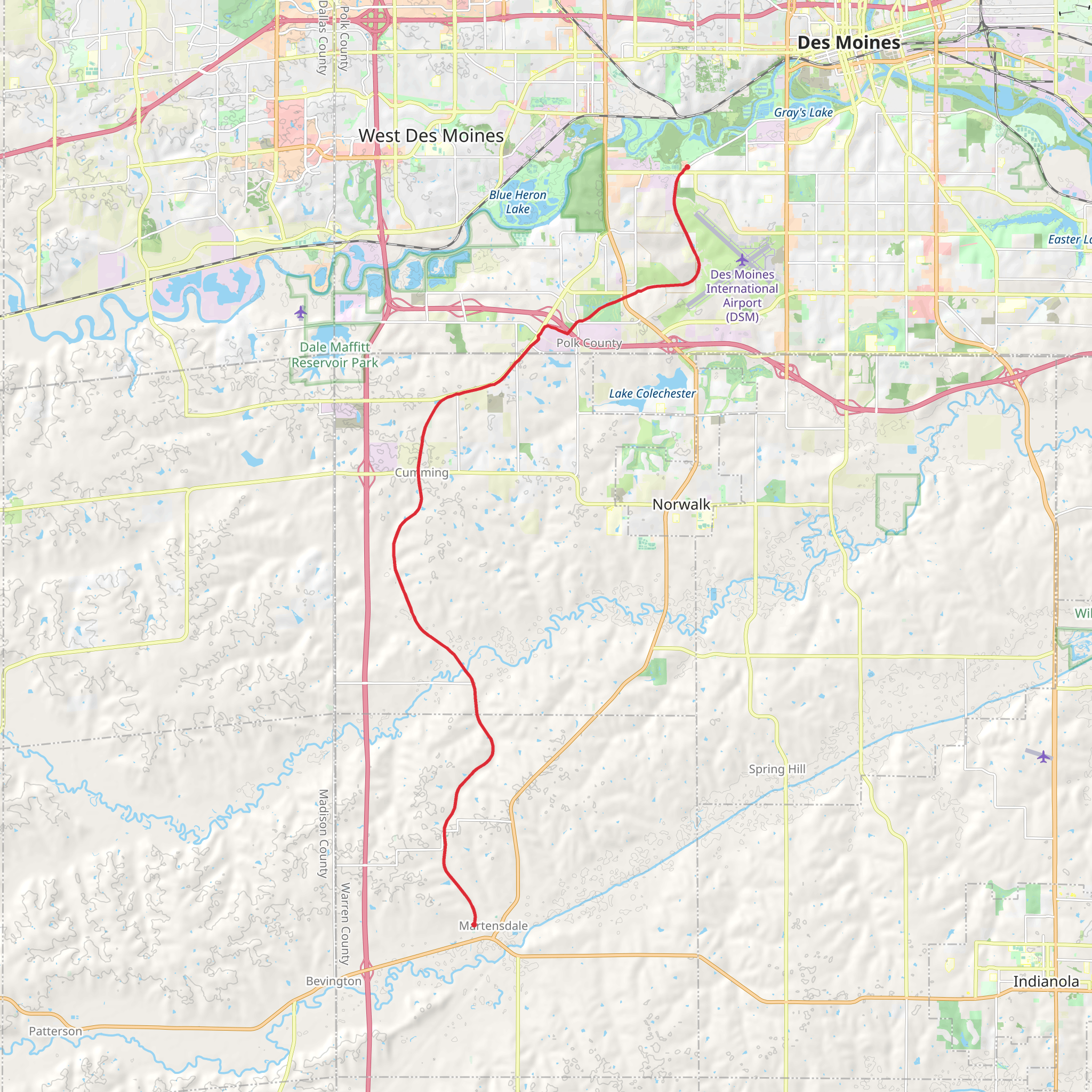 Great Western Trail mobile static map