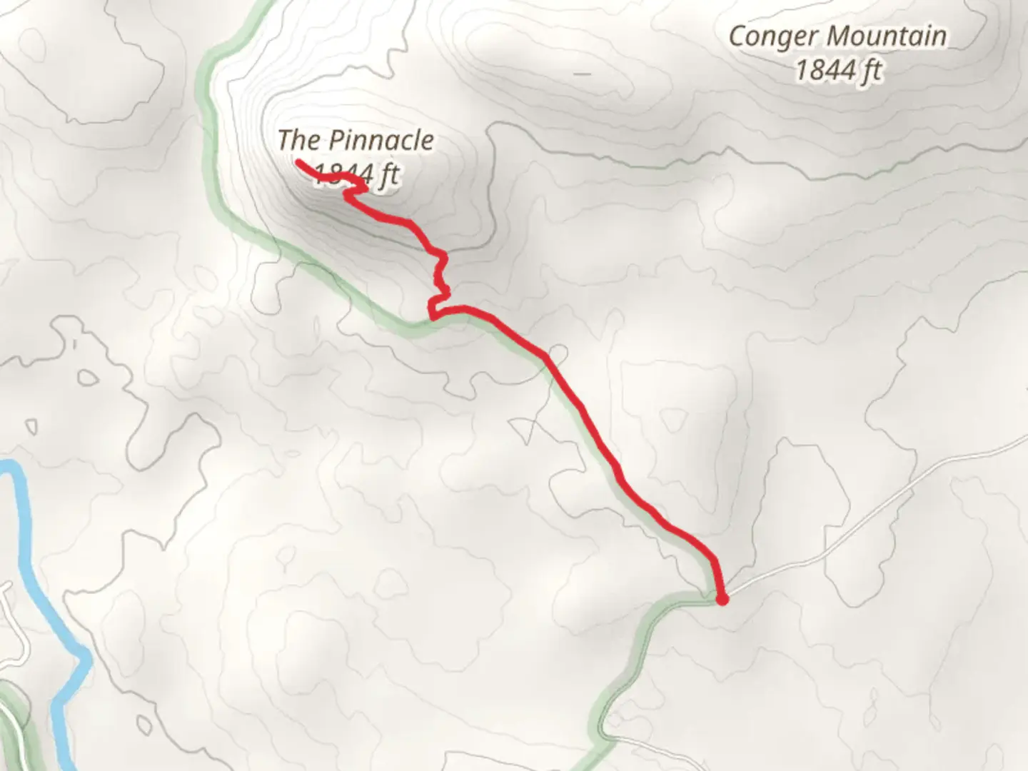 An image depicting the trail The Pinnacle Hill Trail and its surrounding area.