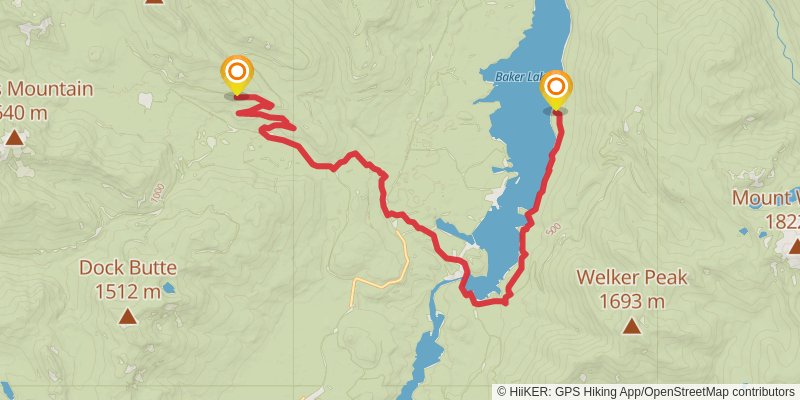Pacific Northwest Trail stage 42 Map