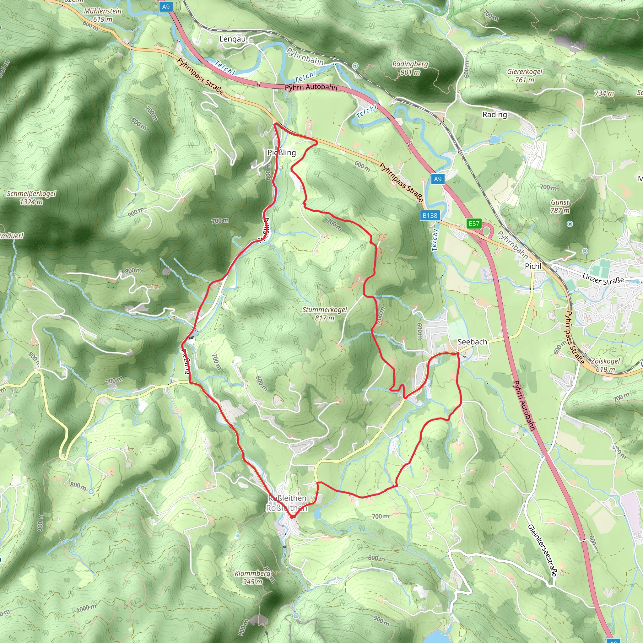 Purple Trail - Roßleithen mobile static map