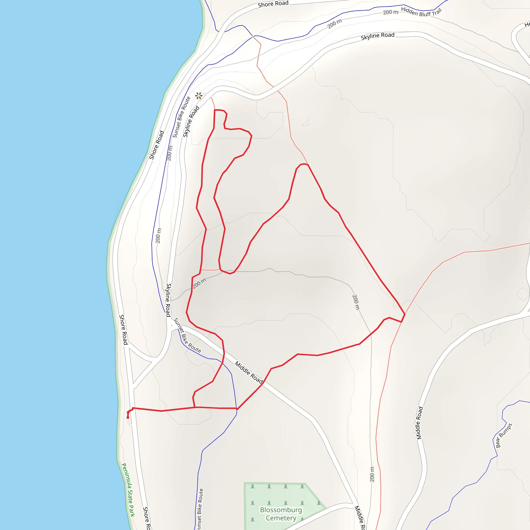 Svens Bluff Loop mobile static map